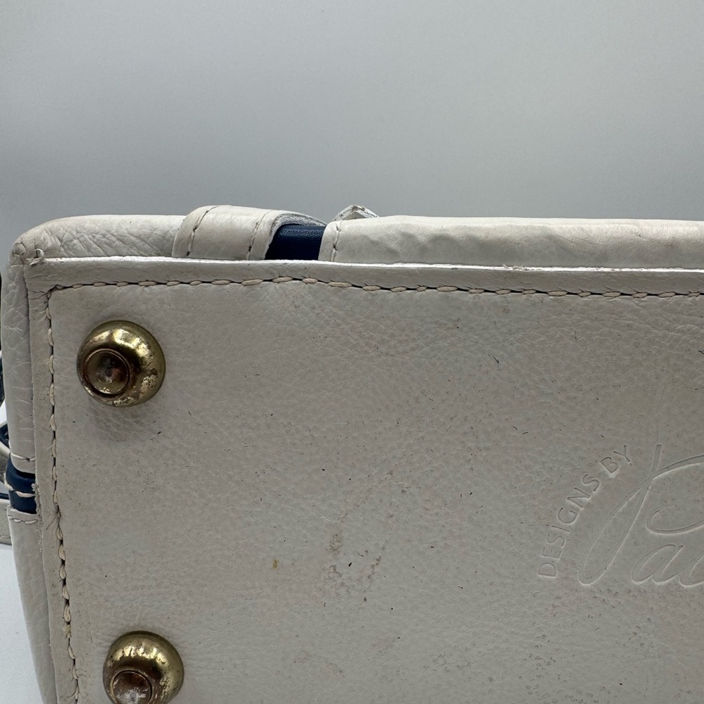 Paolo Navy and Cream Bag with Strap - Picture 3 of 10
